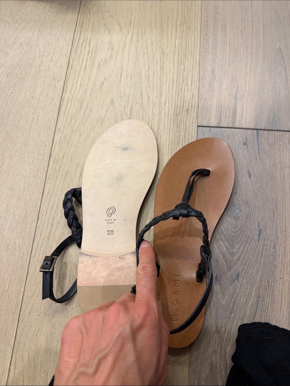 M Gemi  t sting summer leather sandals - Picture 4 of 6